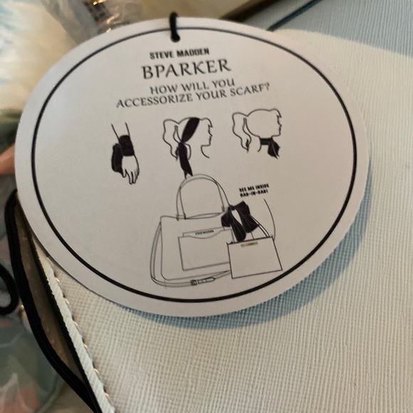 Steve Madden White Breese Crossbody or Satchel Purse - Picture 5 of 6